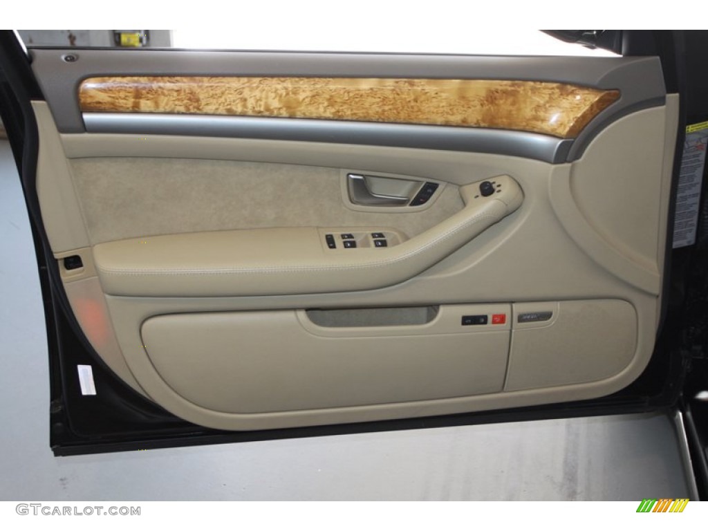 2006 Audi A8 L 4.2 quattro Sand Beige/Cream Beige Door Panel Photo #77022099