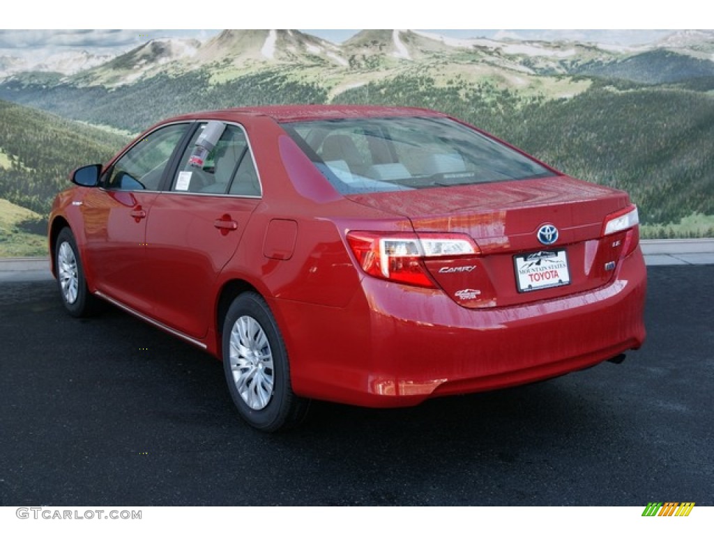 2013 Camry Hybrid LE - Barcelona Red Metallic / Ivory photo #2