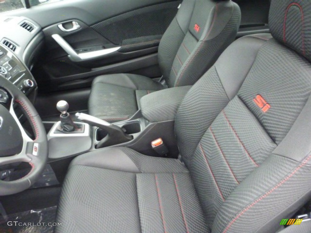 Black Interior 2013 Honda Civic Si Coupe Photo #77022527