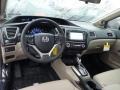 Beige 2013 Honda Civic EX-L Sedan Dashboard