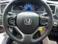 Beige 2013 Honda Civic EX-L Sedan Steering Wheel