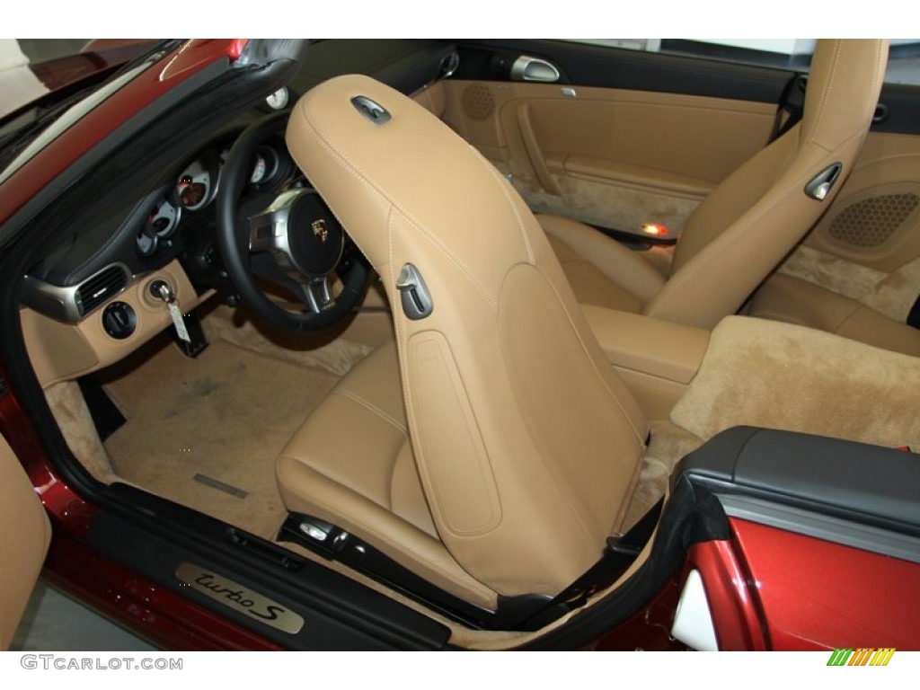 2011 911 Turbo S Cabriolet - Ruby Red Metallic / Black/Sand Beige photo #17