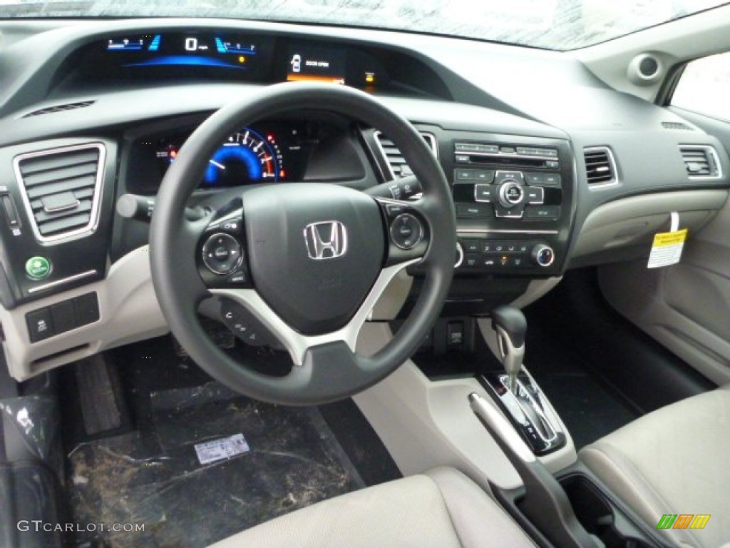 2013 Honda Civic LX Coupe Gray Dashboard Photo #77023443