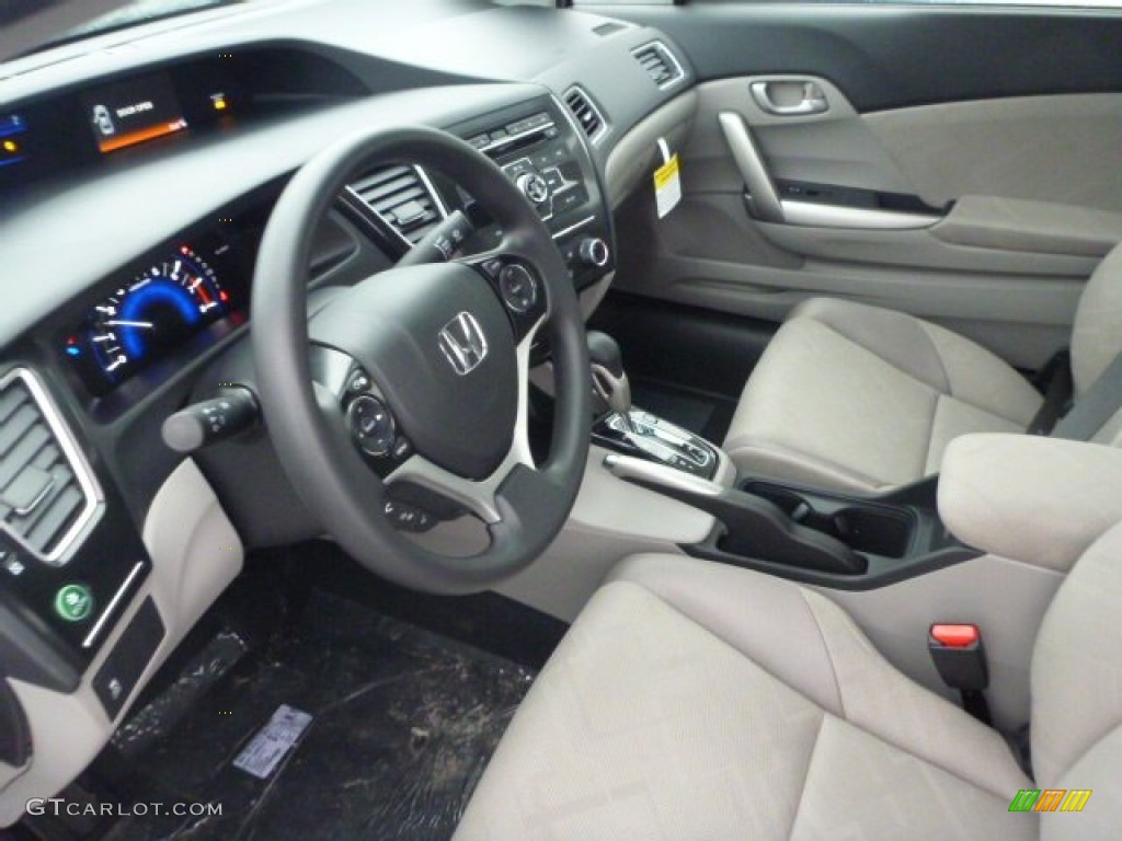 Gray Interior 2013 Honda Civic LX Coupe Photo #77023482