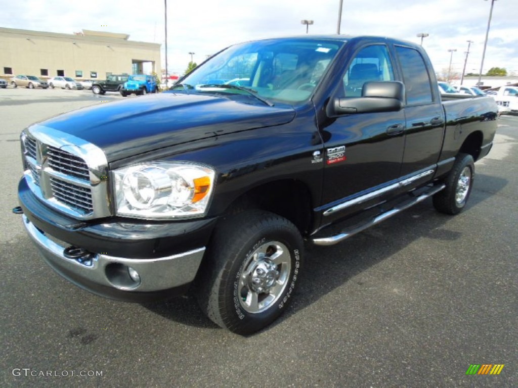 Brilliant Black Crystal Pearl 2009 Dodge Ram 2500 SLT Quad Cab 4x4 Exterior Photo #77023630