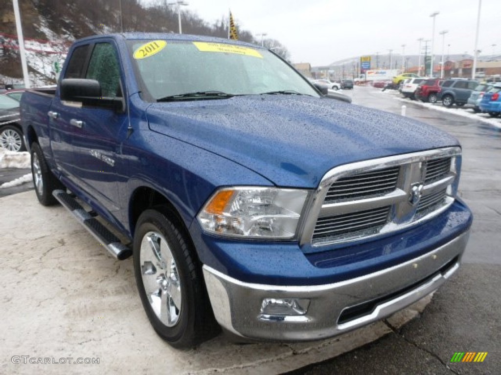 Deep Water Blue Pearl 2011 Dodge Ram 1500 Big Horn Quad Cab 4x4 Exterior Photo #77023799
