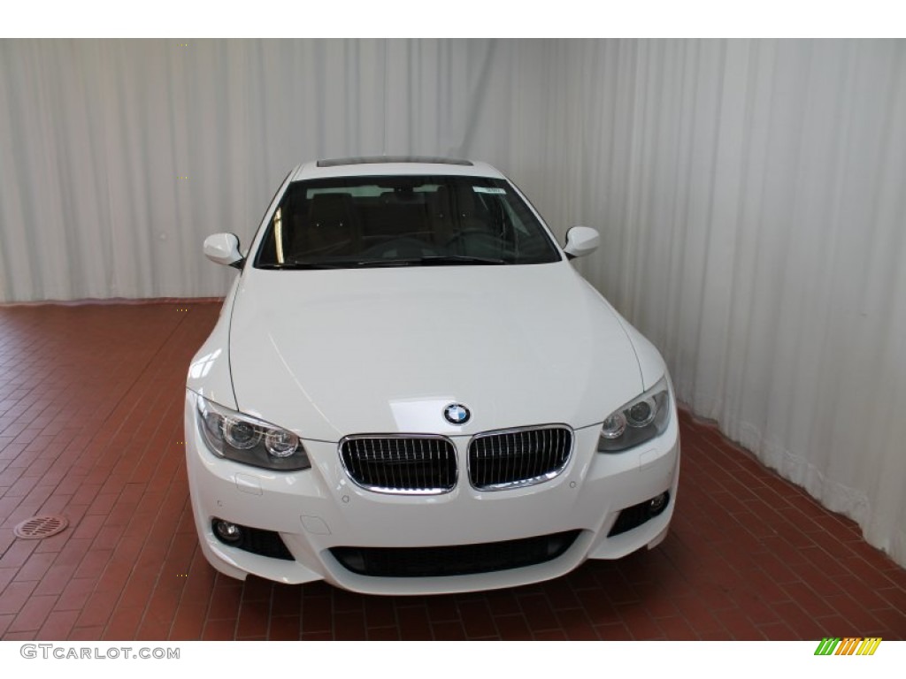 2013 3 Series 328i xDrive Coupe - Alpine White / Saddle Brown photo #1