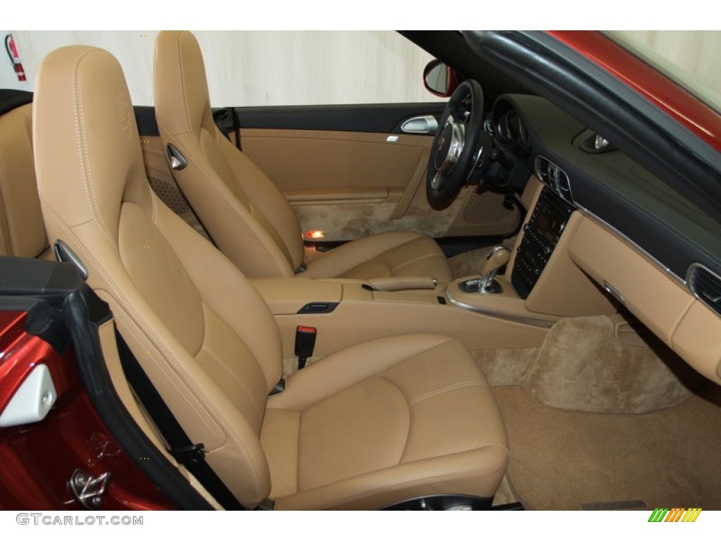 2011 911 Turbo S Cabriolet - Ruby Red Metallic / Black/Sand Beige photo #47