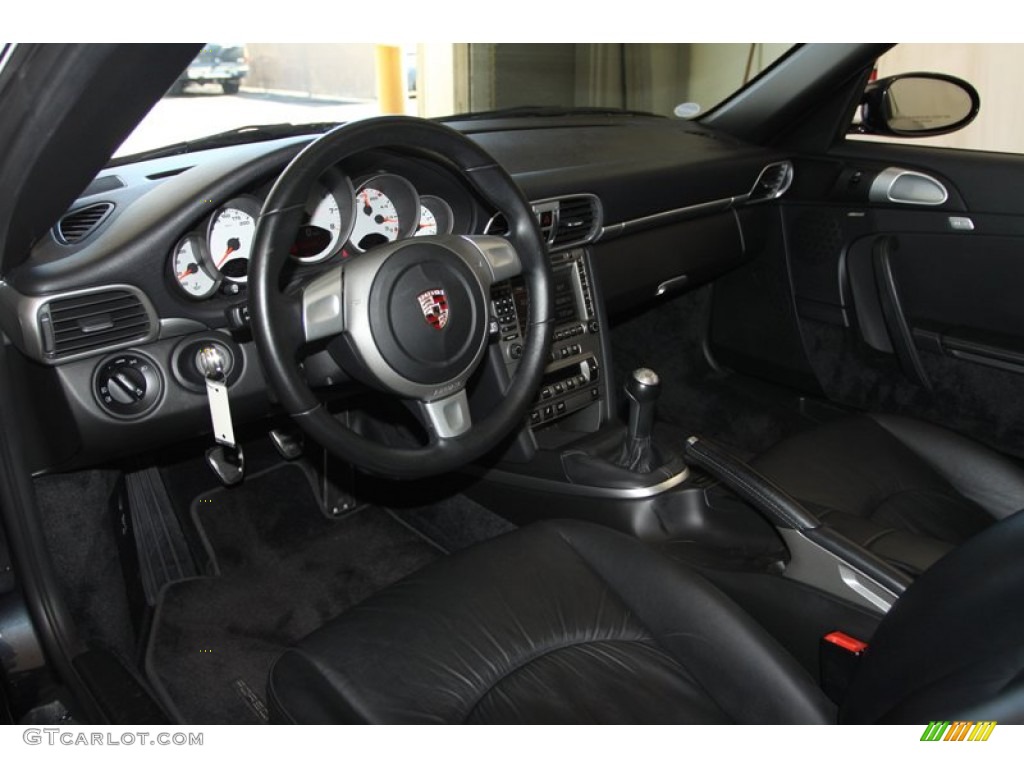 Black Interior 2007 Porsche 911 Carrera 4S Coupe Photo #77024668