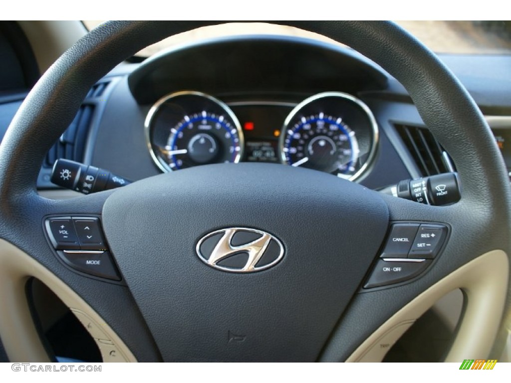 2011 Hyundai Sonata GLS Camel Steering Wheel Photo #77024913
