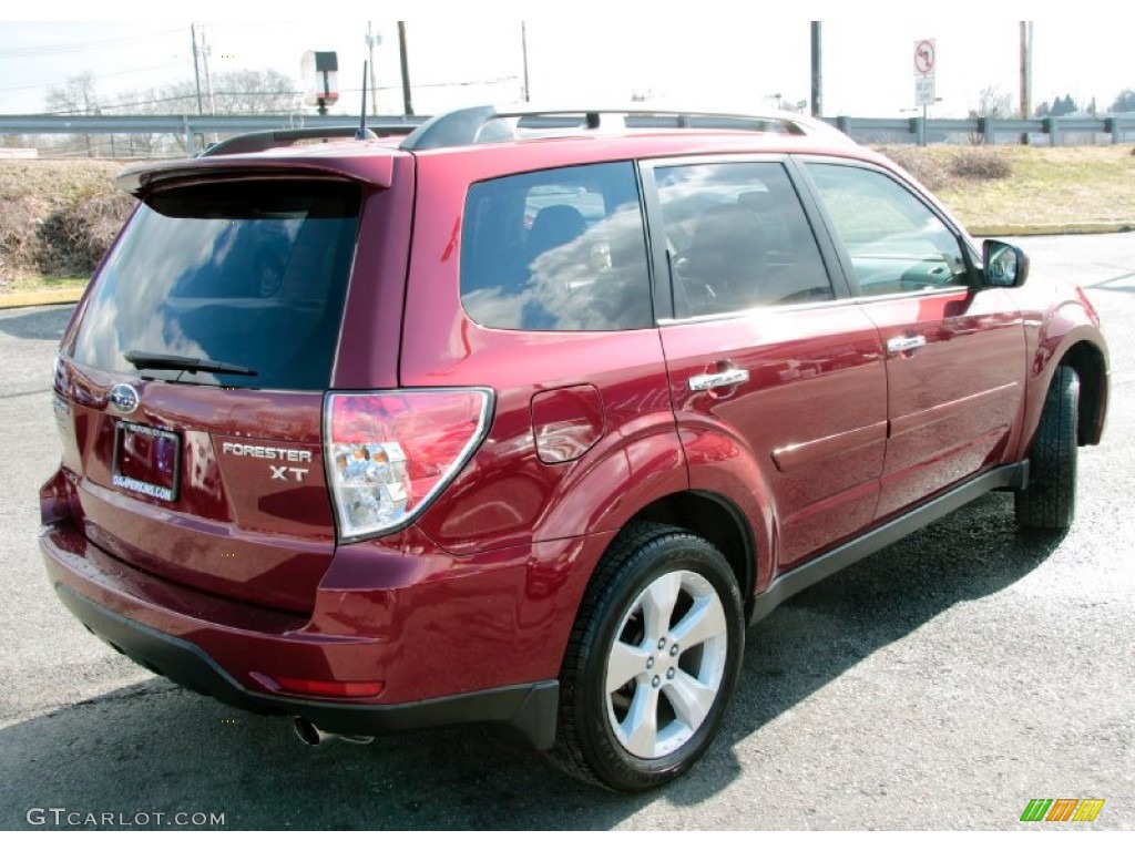 2010 Forester 2.5 XT Limited - Camellia Red Pearl / Black photo #6