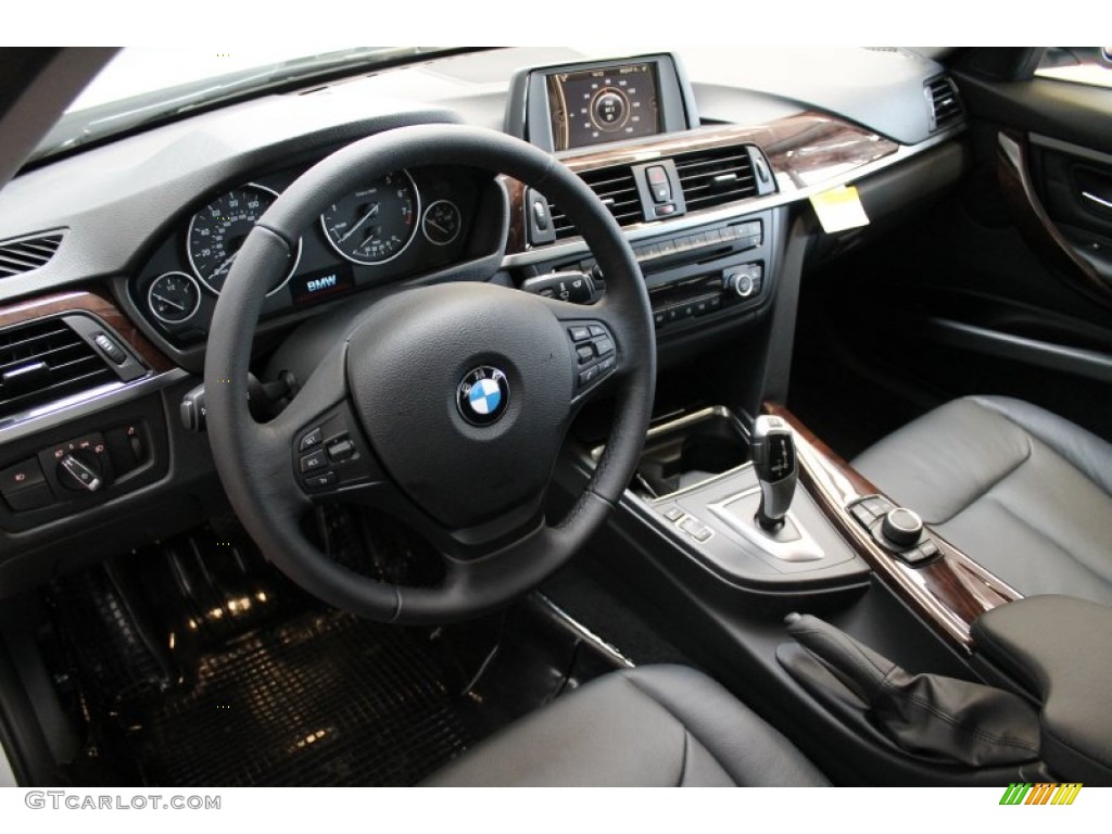 Black Interior 2013 BMW 3 Series 328i xDrive Sedan Photo #77025445