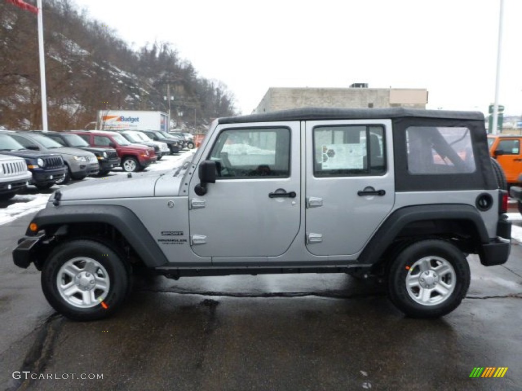 2013 Wrangler Unlimited Sport 4x4 - Billet Silver Metallic / Black photo #2