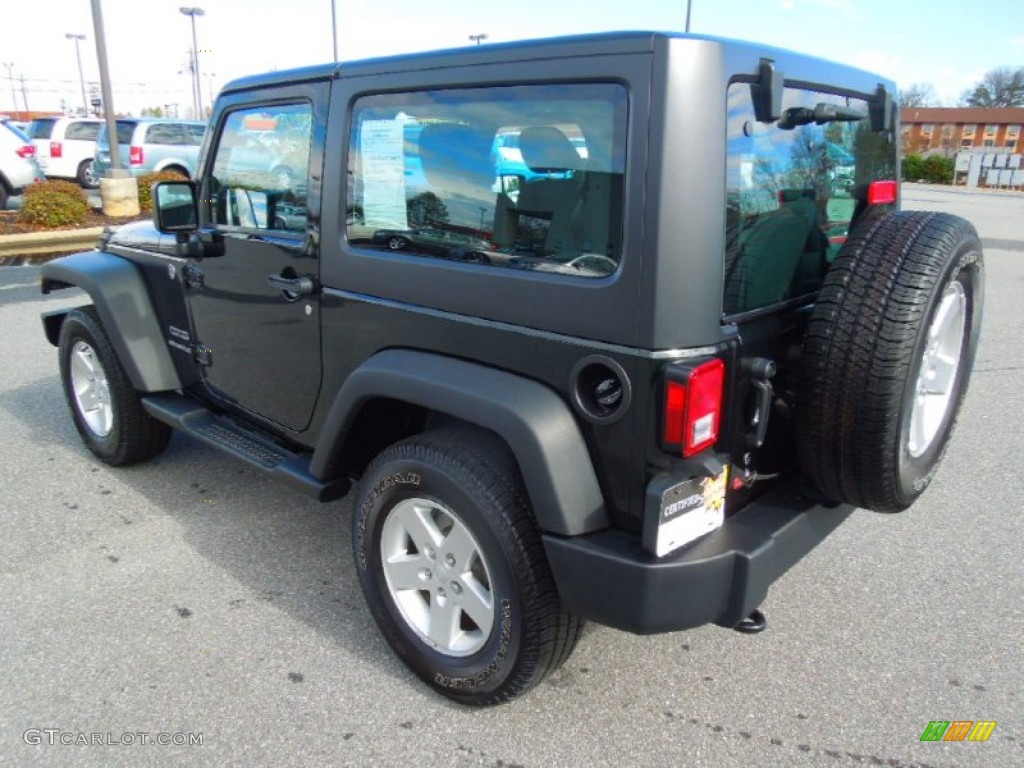 2012 Wrangler Sport 4x4 - Black Forest Green Pearl / Black photo #4