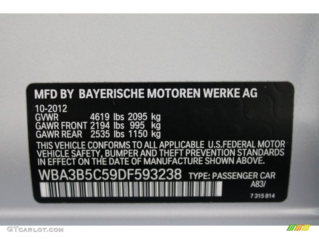 2013 3 Series 328i xDrive Sedan - Glacier Silver Metallic / Black photo #16