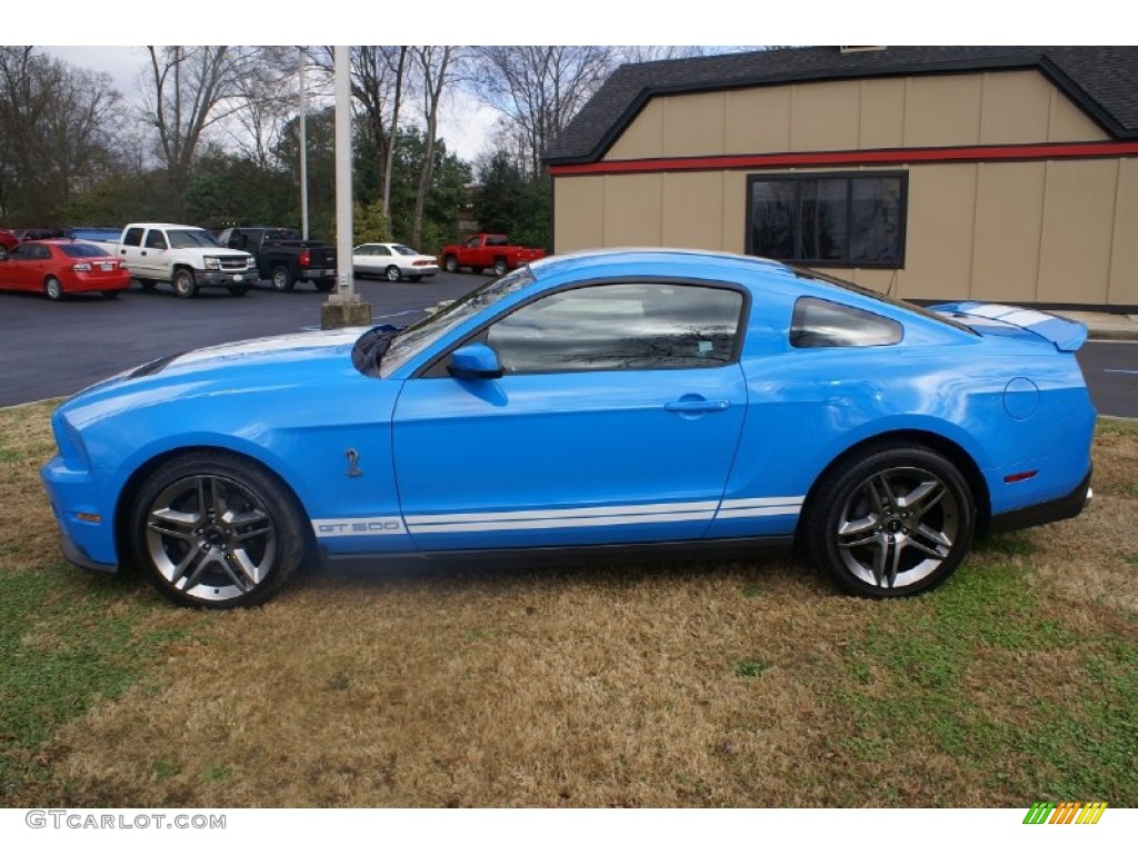 2012 Mustang Shelby GT500 Coupe - Grabber Blue / Charcoal Black/White photo #1