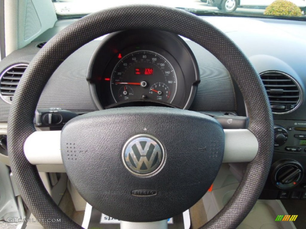 2007 Volkswagen New Beetle 2.5 Coupe Grey Steering Wheel Photo #77027376
