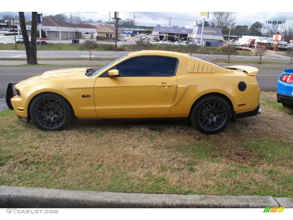 2012 Mustang GT Premium Coupe - Yellow Blaze Metallic Tri-Coat / Charcoal Black/Carbon Black photo #1