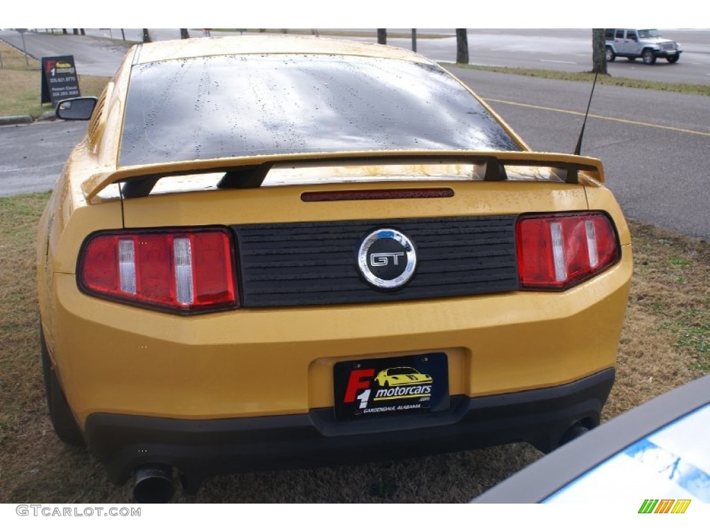 2012 Mustang GT Premium Coupe - Yellow Blaze Metallic Tri-Coat / Charcoal Black/Carbon Black photo #3