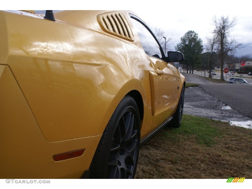 2012 Mustang GT Premium Coupe - Yellow Blaze Metallic Tri-Coat / Charcoal Black/Carbon Black photo #6