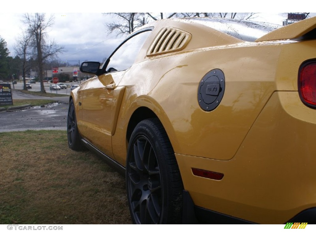2012 Mustang GT Premium Coupe - Yellow Blaze Metallic Tri-Coat / Charcoal Black/Carbon Black photo #7