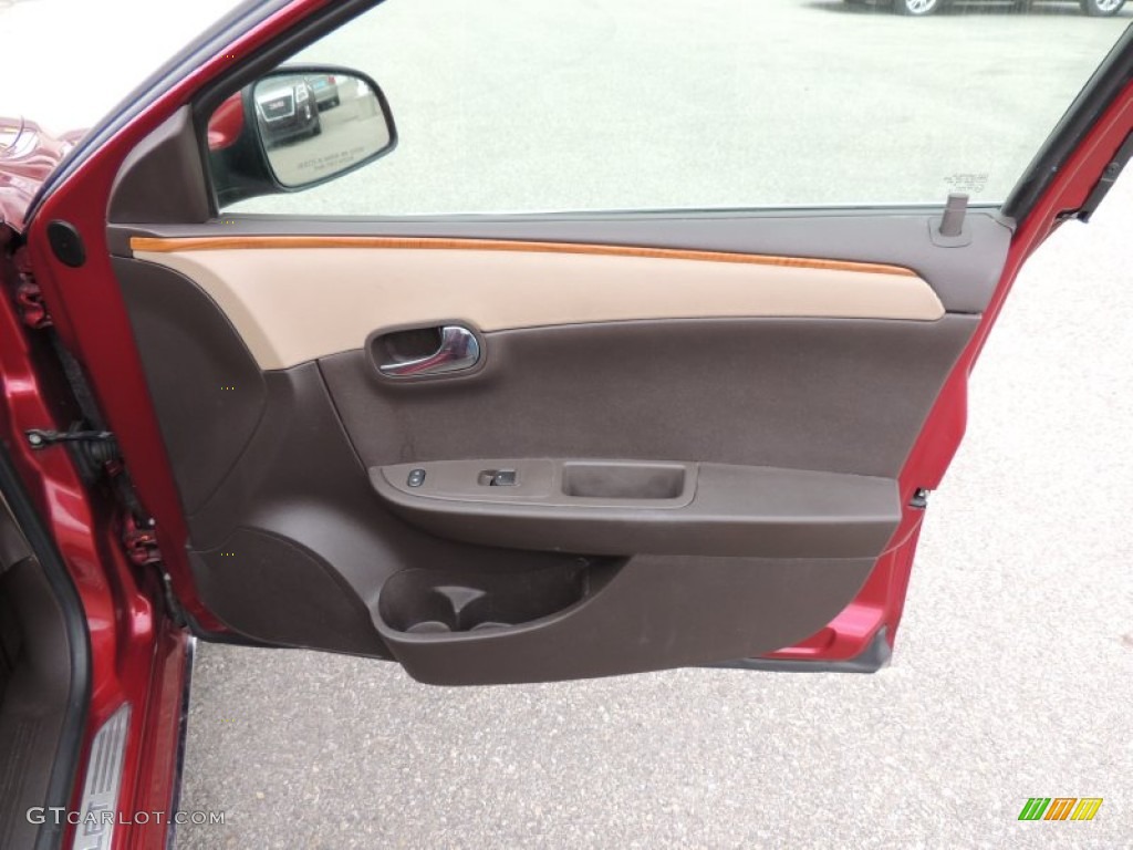 2008 Chevrolet Malibu LT Sedan Cocoa/Cashmere Beige Door Panel Photo #77027664