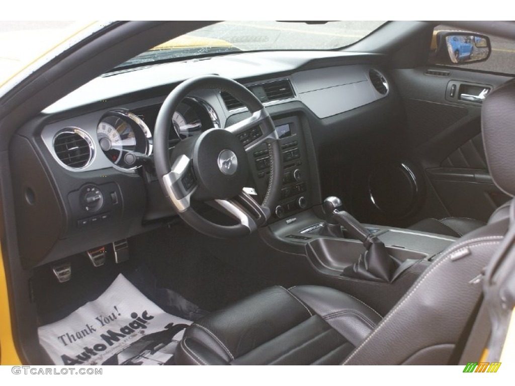 2012 Mustang GT Premium Coupe - Yellow Blaze Metallic Tri-Coat / Charcoal Black/Carbon Black photo #15