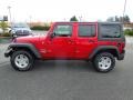 Deep Cherry Red Crystal Pearl 2013 Jeep Wrangler Unlimited Sport S 4x4 Exterior