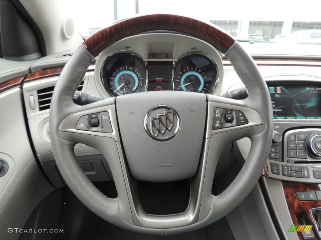 2012 Buick LaCrosse FWD Titanium Steering Wheel Photo #77029053