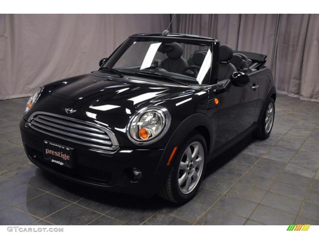 2010 Cooper Convertible - Midnight Black Metallic / Grey/Carbon Black photo #1