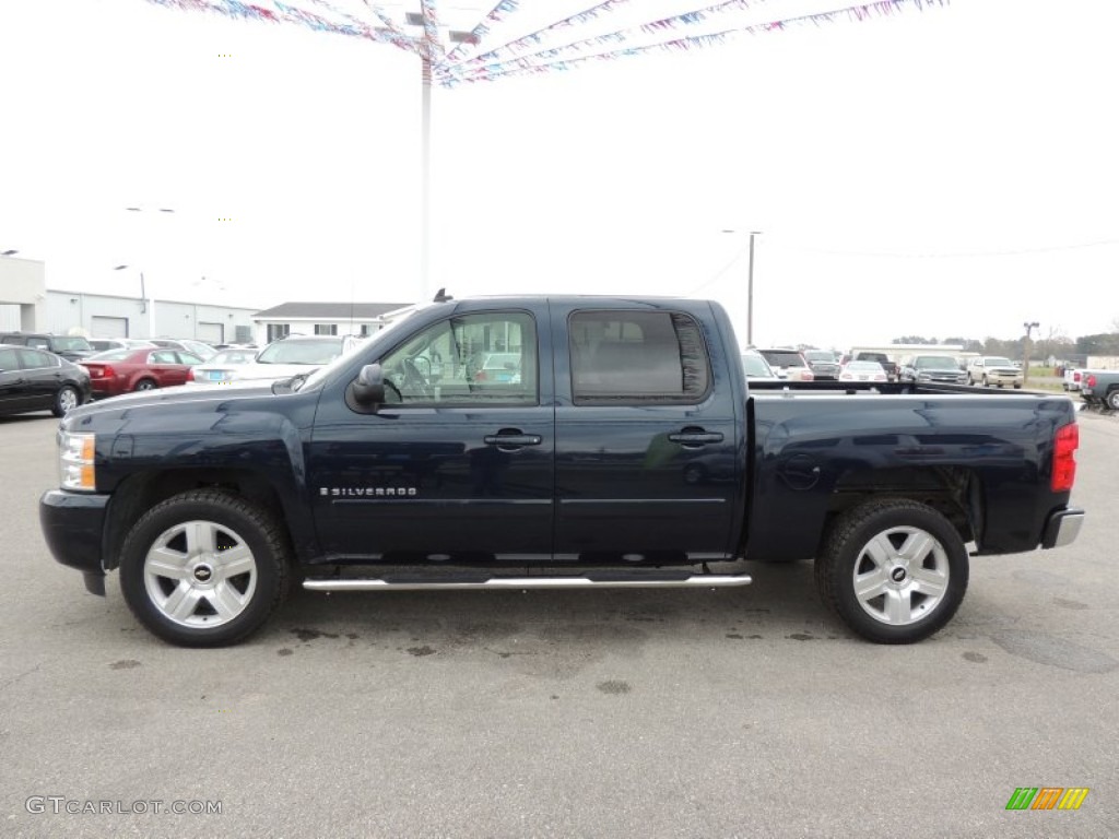 2008 Silverado 1500 LT Crew Cab - Dark Blue Metallic / Ebony photo #5