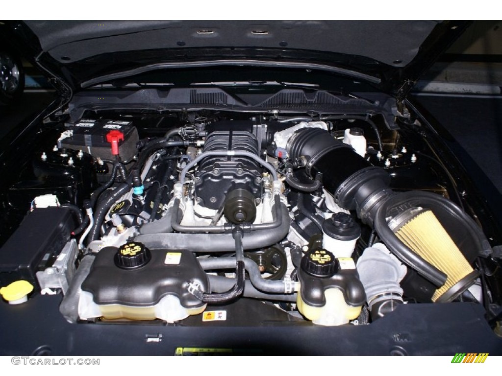2010 Ford Mustang Shelby GT500 Coupe 5.4 Liter Supercharged DOHC 32-Valve VVT V8 Engine Photo #77030808