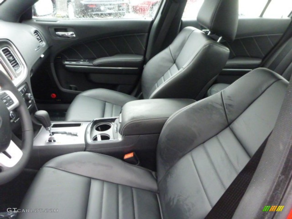 Black Interior 2013 Dodge Charger R/T Plus AWD Photo #77031030