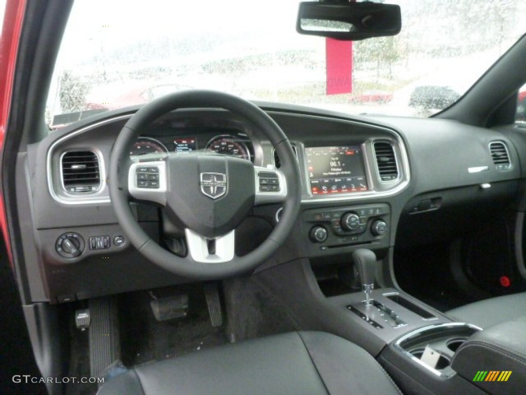 2013 Dodge Charger R/T Plus AWD Black Dashboard Photo #77031066
