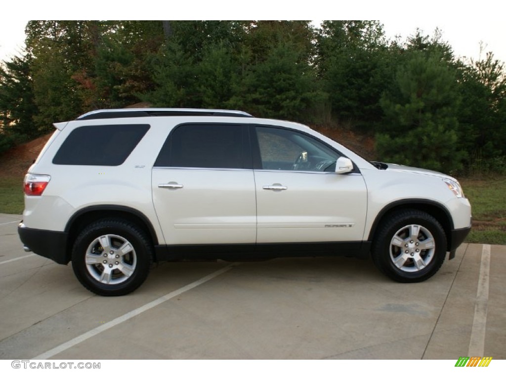 2007 Acadia SLT - White Diamond Metallic / Brick photo #2