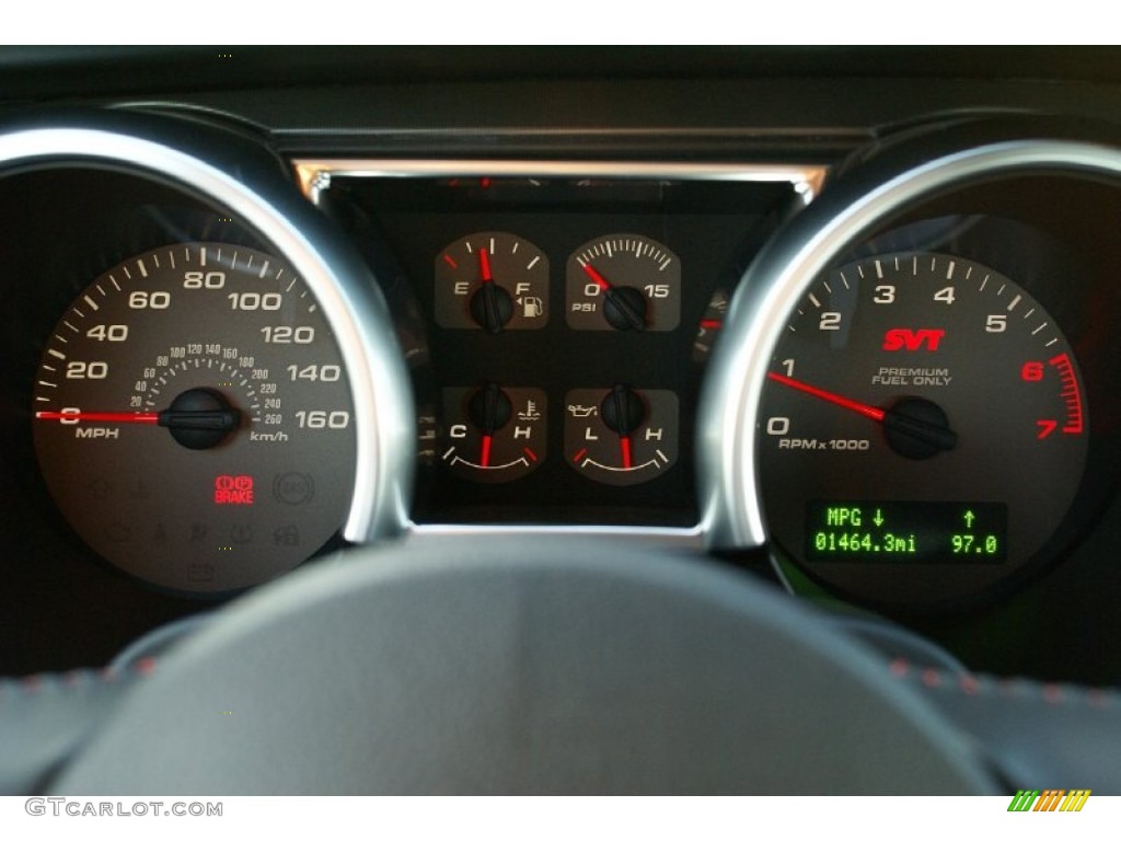 2008 Ford Mustang Shelby GT500 Coupe Gauges Photo #77033408