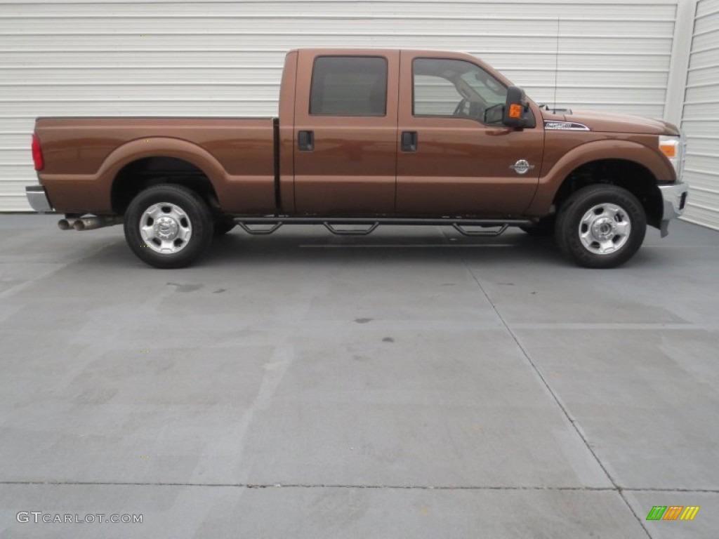 Golden Bronze Metallic 2011 Ford F250 Super Duty XLT Crew Cab 4x4 Exterior Photo #77033901