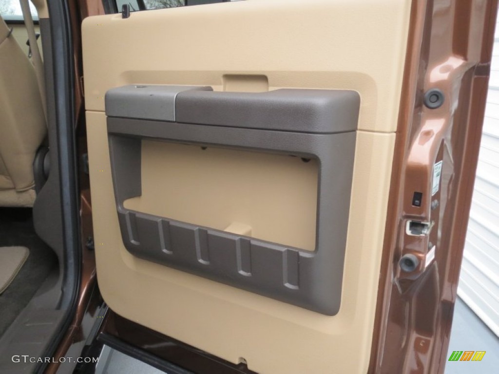 2011 Ford F250 Super Duty XLT Crew Cab 4x4 Adobe Beige Door Panel Photo #77034363