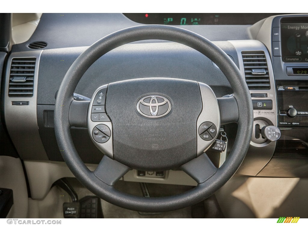 2008 Toyota Prius Hybrid Gray Steering Wheel Photo #77034963