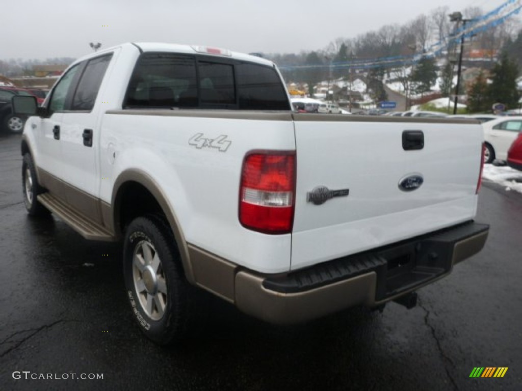 2005 F150 King Ranch SuperCrew 4x4 - Oxford White / Castano Brown Leather photo #4