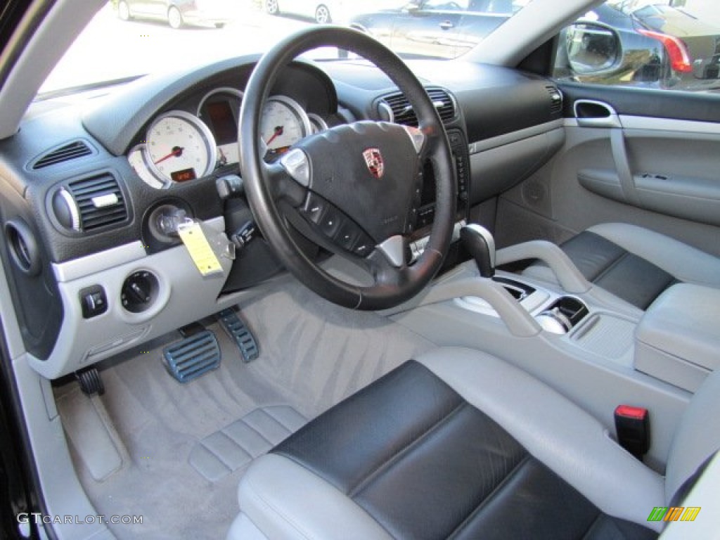 Black/Steel Grey Interior 2006 Porsche Cayenne S Titanium Photo #77036186
