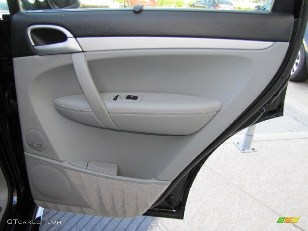 2006 Porsche Cayenne S Titanium Black/Steel Grey Door Panel Photo #77036913