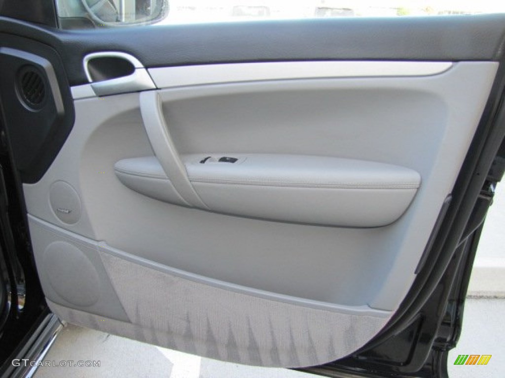 2006 Porsche Cayenne S Titanium Black/Steel Grey Door Panel Photo #77036925