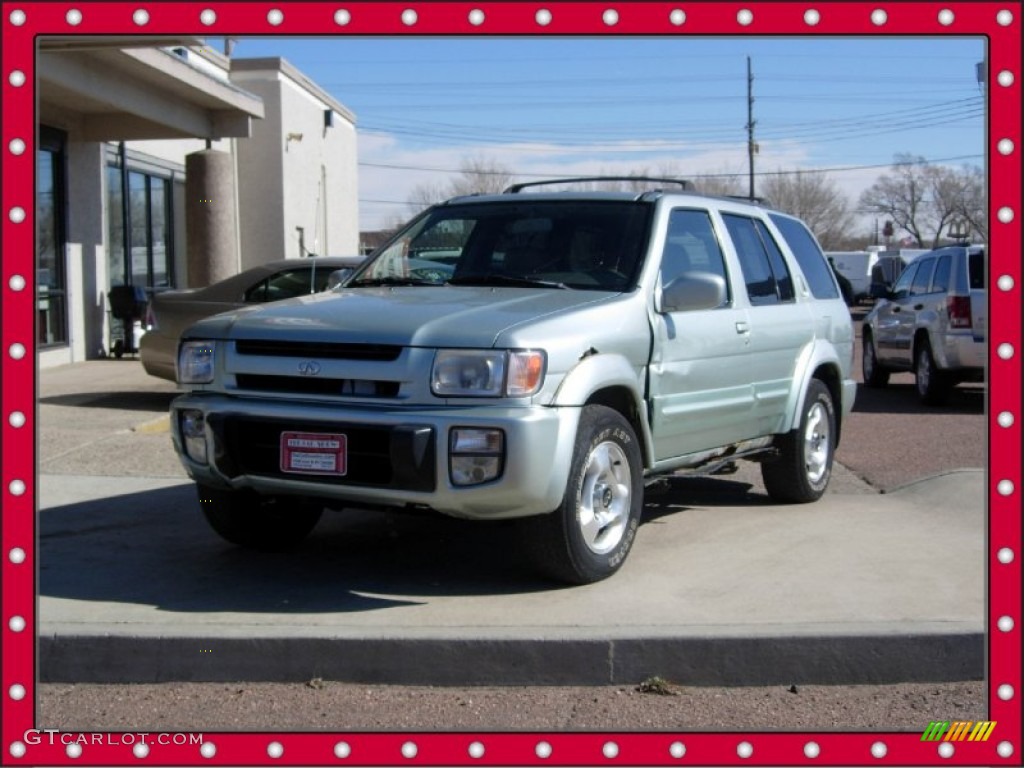 1999 QX4 4x4 - Arctic Green Metallic / Beige photo #15