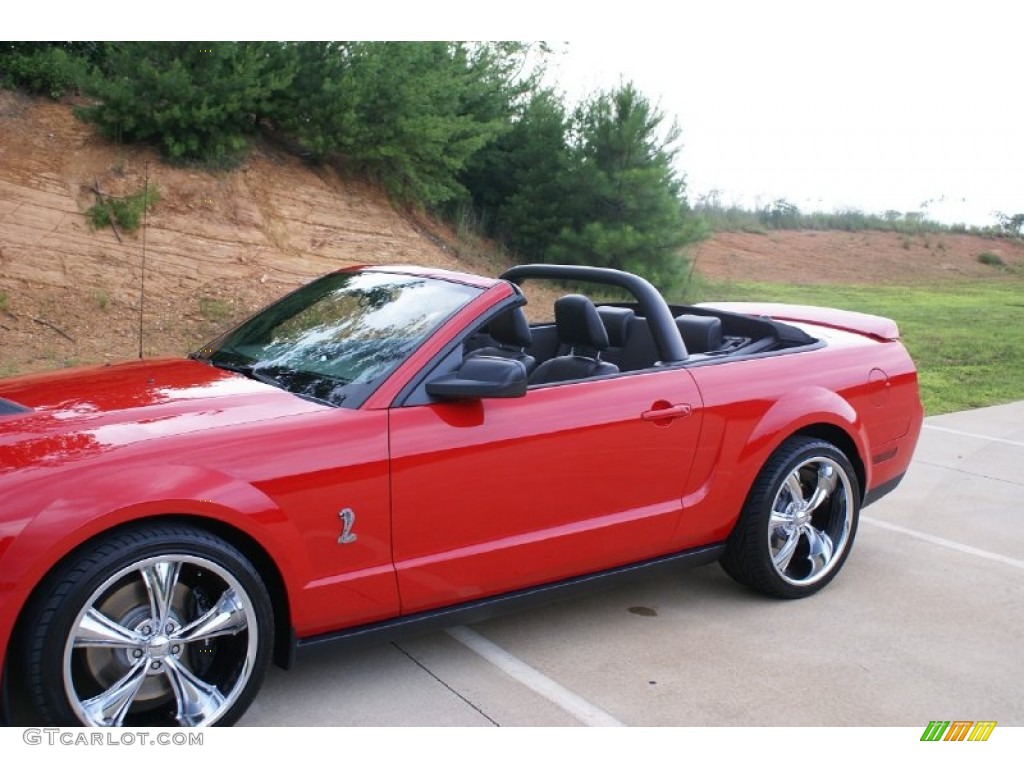 2008 Mustang Shelby GT500 Convertible - Torch Red / Black photo #4