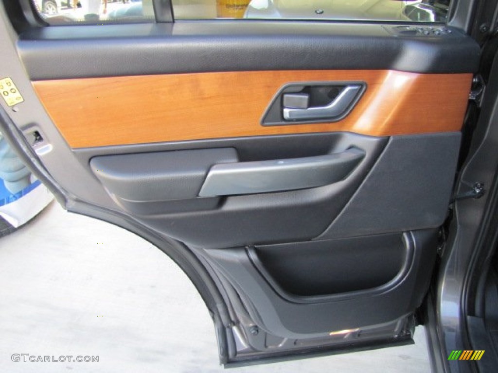 2006 Land Rover Range Rover Sport HSE Ebony Black Door Panel Photo #77037961