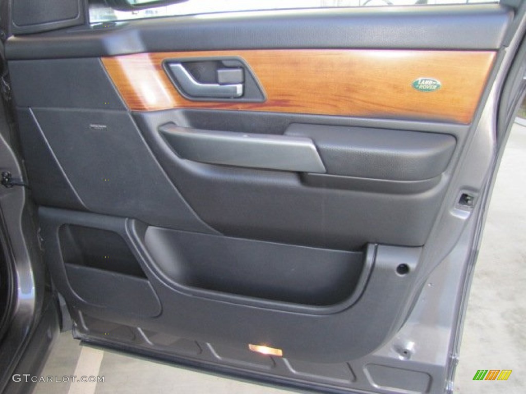 2006 Land Rover Range Rover Sport HSE Ebony Black Door Panel Photo #77037994