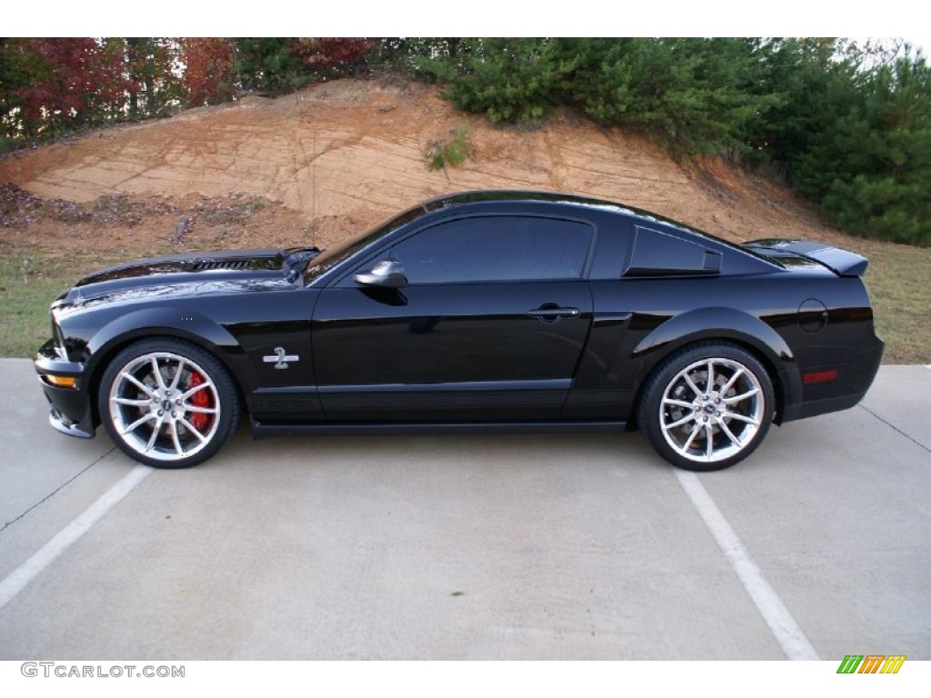2009 Mustang Shelby GT500 Super Snake Coupe - Black / Black/Black photo #1
