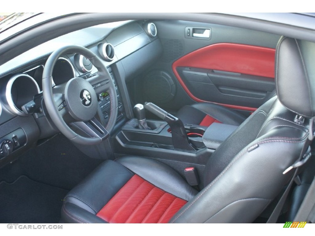 Dark Charcoal/Red Interior 2009 Ford Mustang Shelby GT500 Coupe Photo #77039250