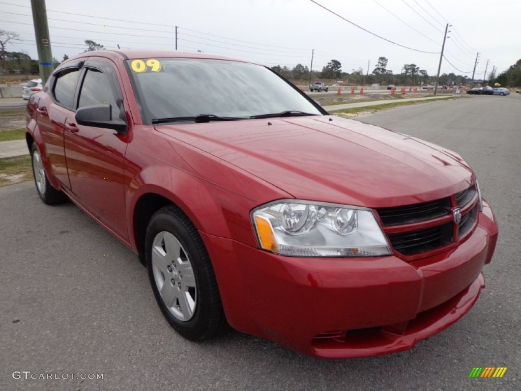 Inferno Red Crystal Pearl 2009 Dodge Avenger SXT Exterior Photo #77040378